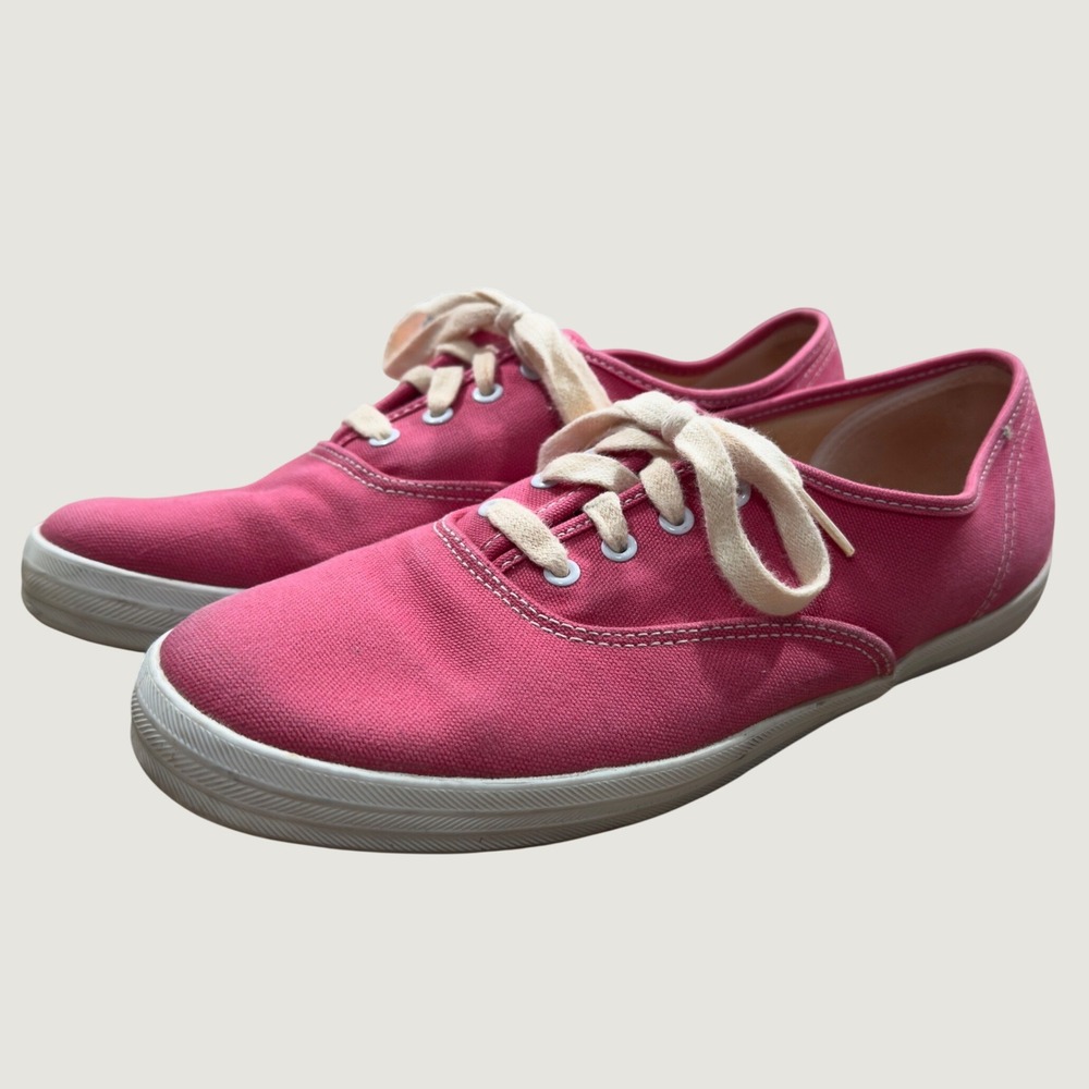 3207 | Keds Champion Classic Canvas Sneakers Pink Lace Up Women 8